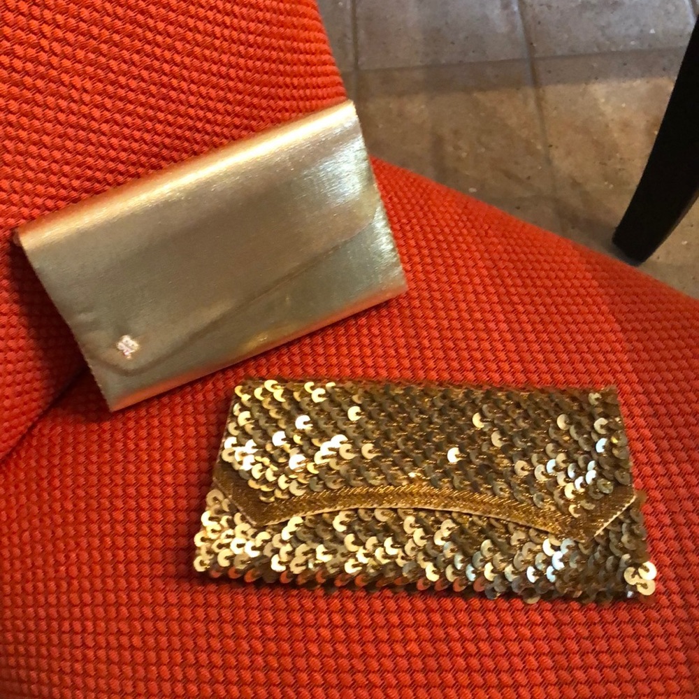 Gold handbags (2)